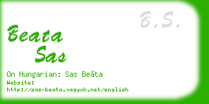 beata sas business card