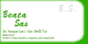 beata sas business card